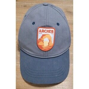 Arches National Park Patch Hat Snapback Cap Gray Blue Hollister Moab Utah